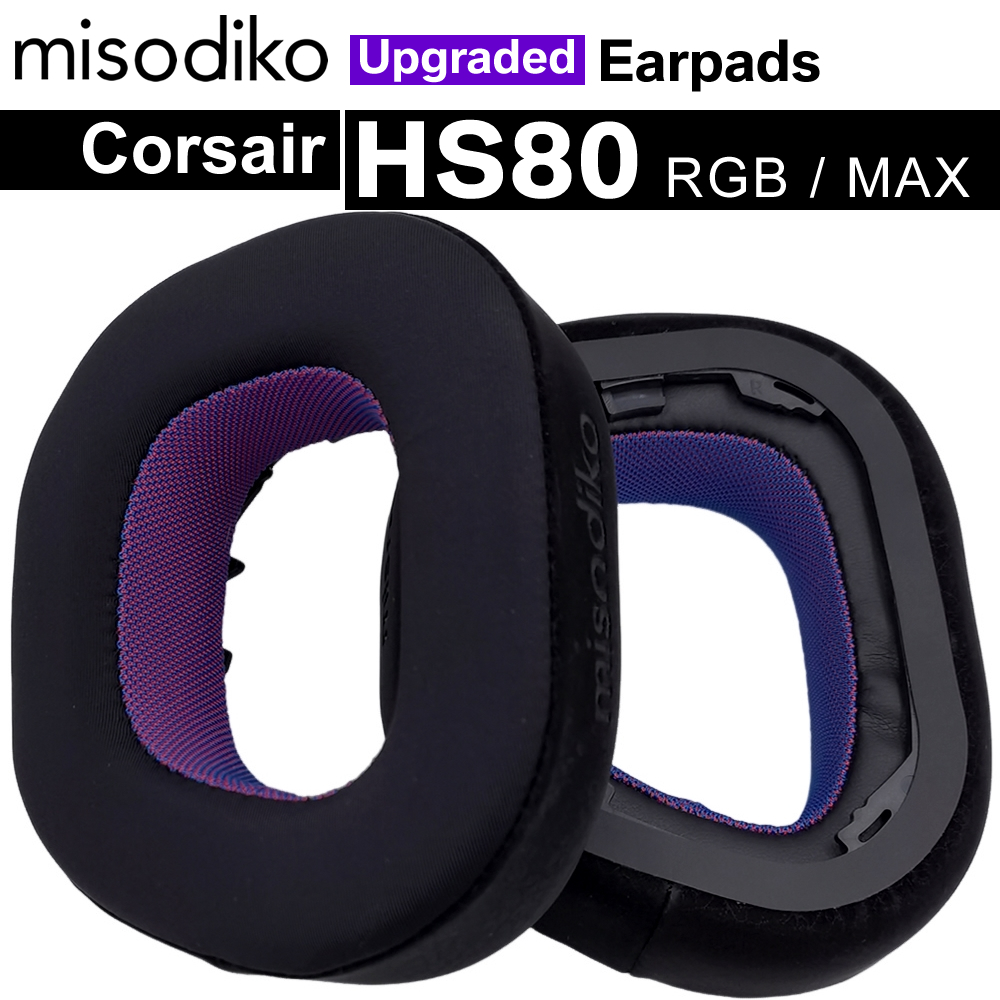 Thay thế miếng đệm tai nghe nâng cấp misodiko cho tai nghe Corsair HS80 RGB / MAX