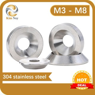  Vít chìm bằng thép không gỉ 304, máy giặt bát, gioăng lõm hình nón rắn và lồi trang trí mắt cá M3M4M5M6M8