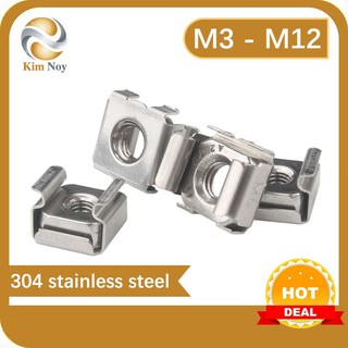  Đai ốc cassette bằng thép không gỉ 304 đai ốc nổi bằng thép carbon lồng tủ nắp vít sắt M3M4M6-M10M12