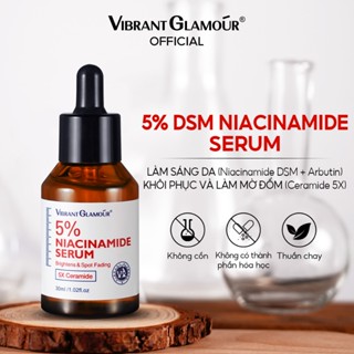 Serum 5% Niacinamide VIBRANT GLAMOUR 5X Ceramide Làm trắng và Giảm vết thâm tàn nhang & Giảm mụn trứng cá và mẩn đỏ 30ml