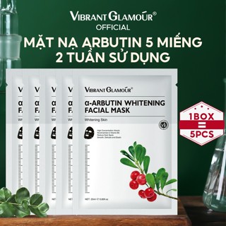 Set 5 Mặt Nạ α-Arbutin VIBRANT GLAMOUR Niacinamide Vitamin B5  Làm Trắng Da Tức Thì Cung Cấp Vitamin B5