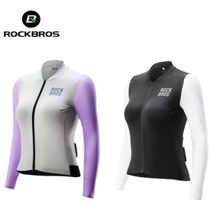 Rockbros Dài Tay Nữ Đi Xe Đạp Jersey Thoải Mái Thoáng Khí Chống Tia UV Nhiều Màu Sắc Nữ Áo Xe Đạp Đường Bộ MTB Đi Quần Áo Thiết Bị Xe Đạp