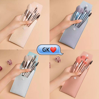 👑GK👑Set 8 Cọ Bộ Cọ Trang Điểm Cọ Makeup 8 Món Đánh Phấn Trang Điểm Kèm Túi Khóa Kéo Phong Cách Vintage