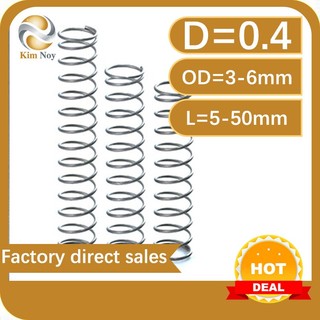  Lò xo nén đường kính dây SUS304 0,4mm OD3-4-5-6mm Chiều dài lò xo áp suất 5-50mm