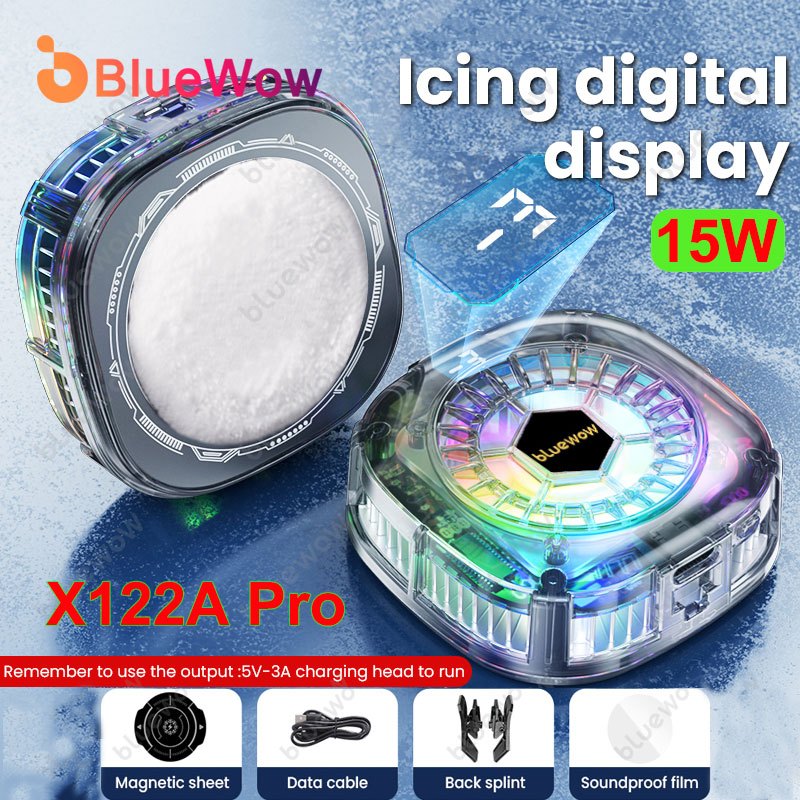 Máy làm mát điện thoại BlueWow 15W X122A Pro cho quạt chơi game Máy làm mát điện thoại di động Máy làm mát chơi game