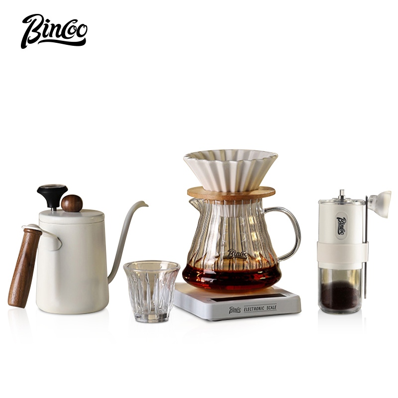 Bộ nồi cà phê pha tay BINCOO Thiết bị cà phê Bộ lọc và chia sẻ nồi Máy xay thủ công cho gia đình, vă