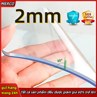 Tấm nhựa dẻo PVC chống thấm nước, chống trượt trải bàn ăn 2mm - Màu trắng trong suốt