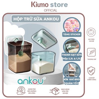  1.7/2.3L Hộp Đựng Sữa Bột Chống Ẩm Ankou Hộp Trữ Sữa Cho Bé Hút Chân Không Hàng Chính Hãng