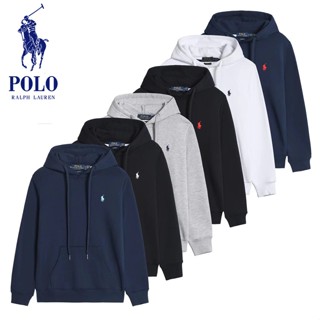 Ralph Lauren Áo Khoác Nam Áo Khoác Polo Thêu Pony LOGO Áo Khoác Có Mũ Trùm Đầu Vải Cotton Nguyên Chất Áo Chui Đầu Áo Khoác Thường Ngày