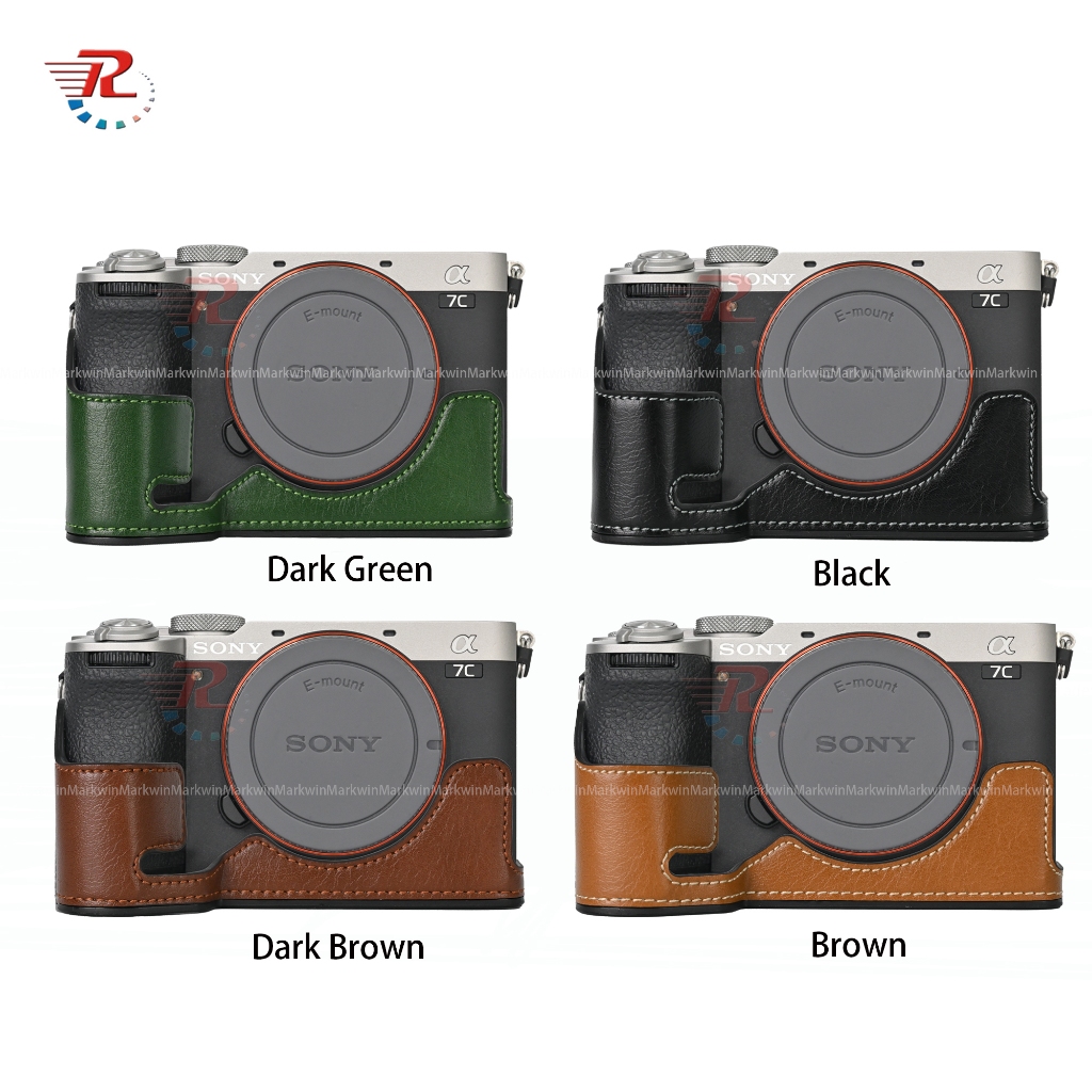 Túi đựng máy ảnh bằng da nửa hộp đựng cho máy ảnh Sony A7CII A7C Mark II