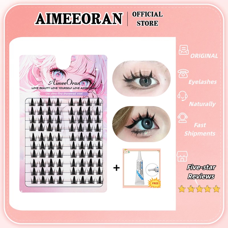 Aimeeoran 10 Hàng Lông Mi Giả Elf Thông Minh Và Đa Năng Tự Nhiên Sử Dụng Hàng Ngày abpopa anime Lông