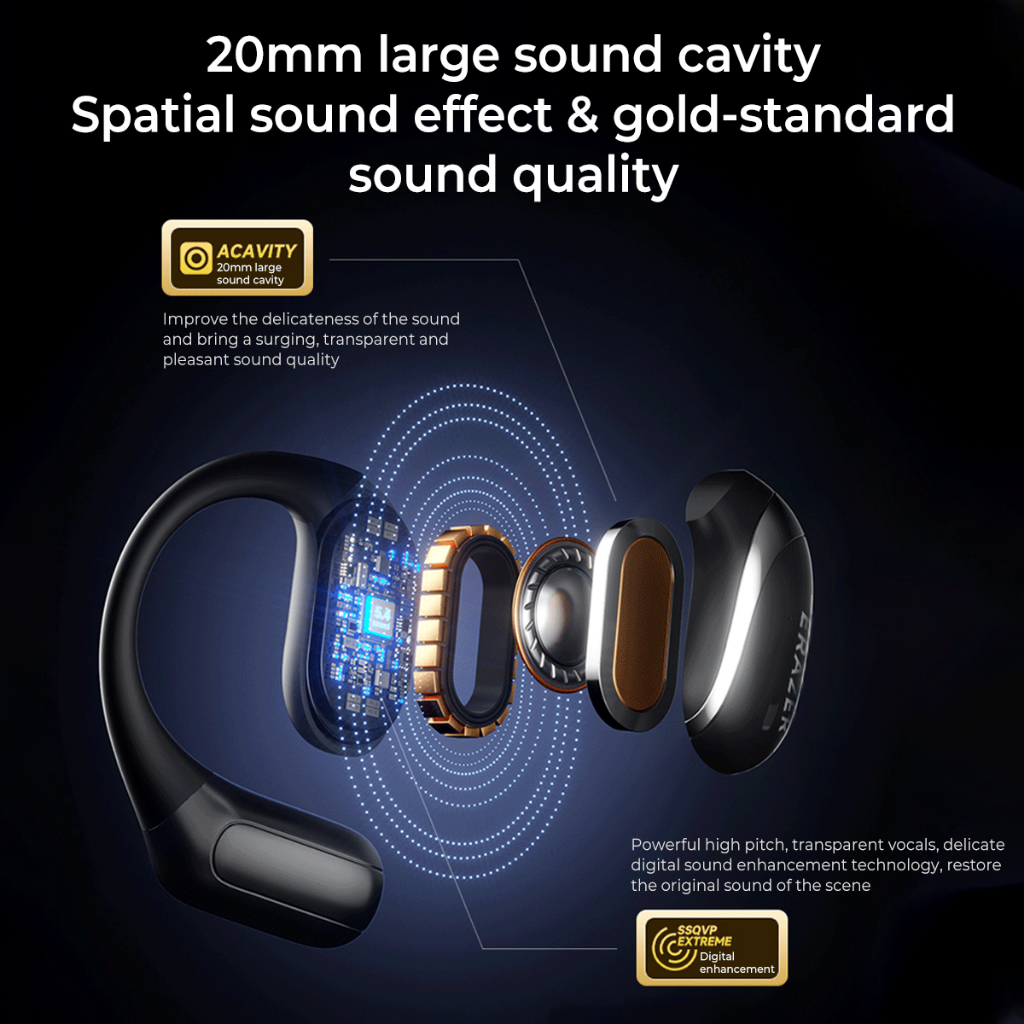 Lenovo ERAZER X9 OWS Tai nghe không dây  Bluetooth 5.4 âm thanh nổi Hifi Music IPX4 Tai nghe thể thao | BigBuy360 - bigbuy360.vn