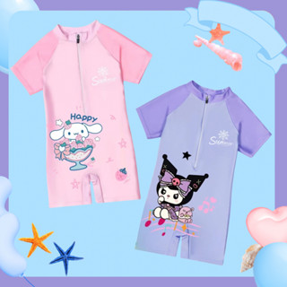 3-11 Tuổi 1 Rashguard Cho Trẻ Em Mới Kawaii Melo Kuku Thiết Kế In Hình Nhanh Khô Đồ Bơi Cho Bé Gái