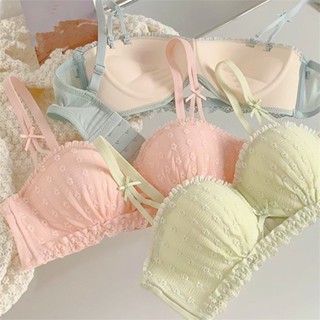 Hàng sẵn có Bé Gái Mềm Nơ Ren Mềm Áo Ngực Họa Tiết Hoa Gợi Cảm Không Dây Thời Trang Nữ Áo Ngực Quần Lót Push Up Nữ Bralette