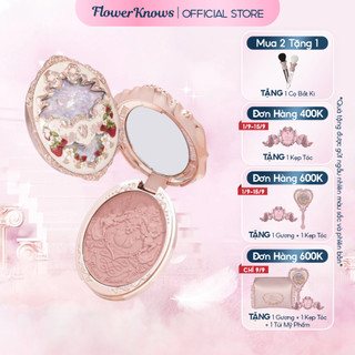 Phấn má hồng FLOWER KNOWS Strawberry Rococo 5g họa tiết dập nổi