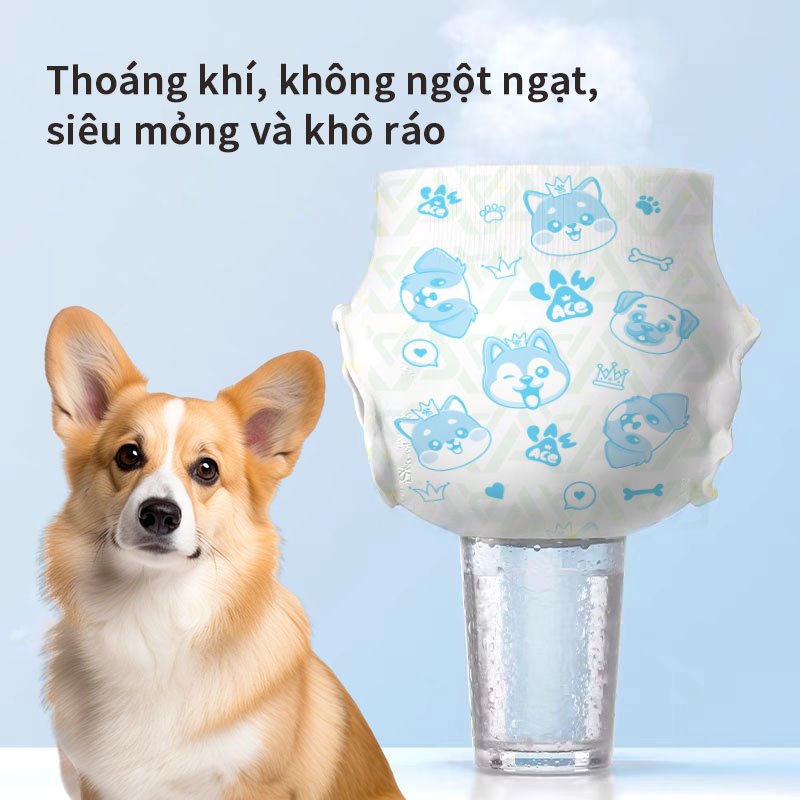 Tã Lót PAW ACE Thú Cưng 12 Gói Mềm Cho Chó Nam Và Nữ Nhiều Kích Cỡ M L XL XXL XXXL XXXXL Thoải Mái