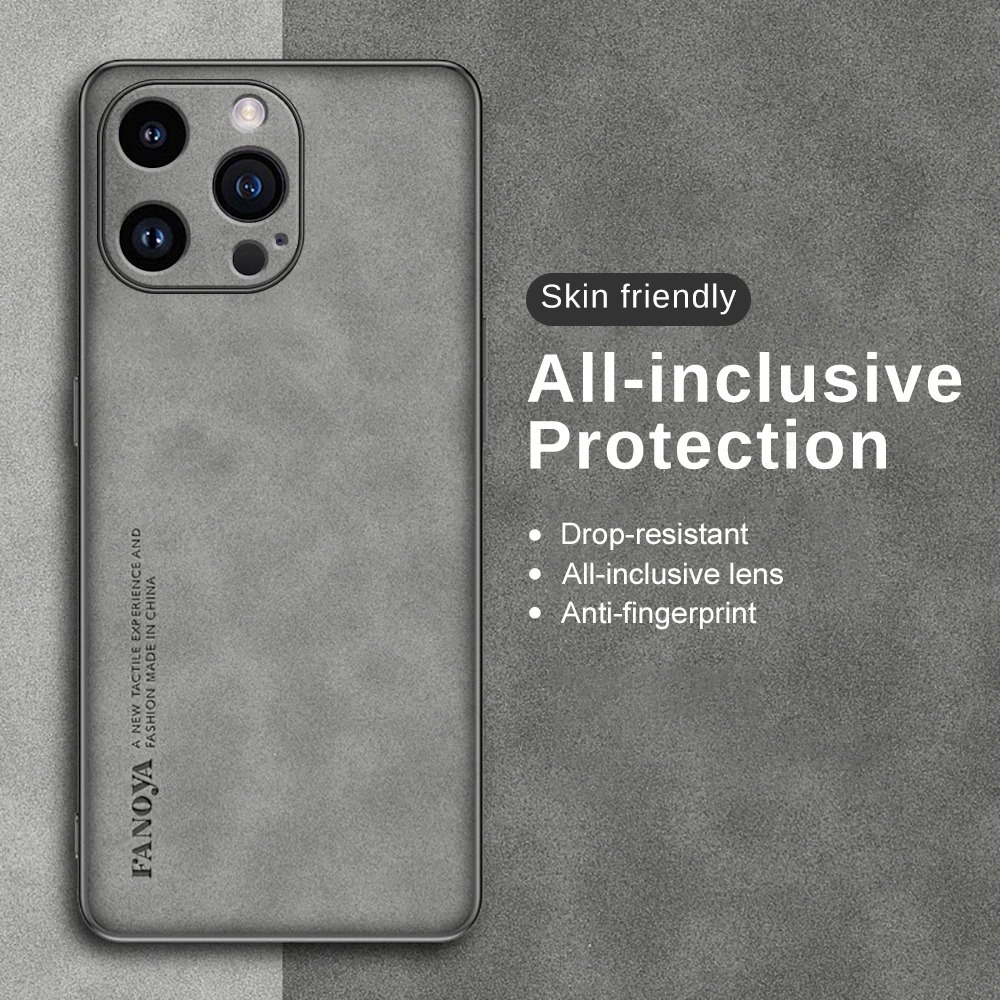 ​Ốp Điện Thoại Chống Sốc Da Cho iPhone 16 Pro Max Khung Mềm Bảo Vệ iPhone Air 17 Pro Max iPhone 16 P