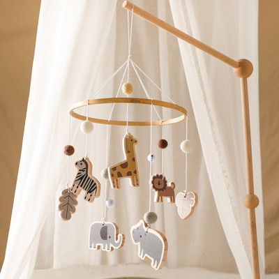 Bé Âm Nhạc Cũi Ong Mật Rattle Giường Chuông Treo Cũi Di Động Lục Lạc Giá Đỡ Chân Đế Đồ Chơi 0-12tháng Newbron