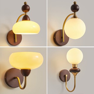 Đèn Ngủ Treo Tường Bằng Gỗ Nhật Đèn Gắn Tường Đầu Giường Cổ Điển Trang Trí Phòng Ngủ/Phòng Khách/Hành Lang