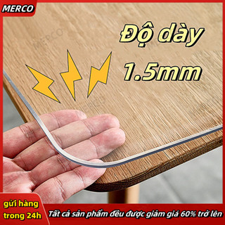 Khăn trải bàn bằng nhựa PVC dẻo không thấm nước trong suốt Chống dầu