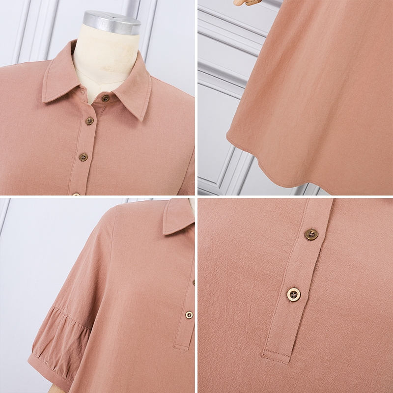 Zanzea Nữ Áo Sơ Mi Hàn Quốc Cổ Ba Phần Tư Tay Nút Váy Rời | BigBuy360 - bigbuy360.vn