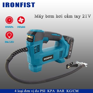  IRONFIST Máy bơm hơi lốp IRONFIST Máy nén khí di động có đồng hồ đo áp suất kỹ thuật số cho ô tô xe đạp bóng 