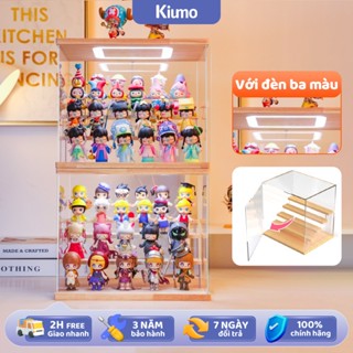 Tủ Kính Mika Trong Suốt, Trang Trí Đèn Led USB, Kệ Hộp Trưng Bày Mô Hình PopMart, Nước Hoa, Mỹ Phẩm Nhân Vật Yêu Thích