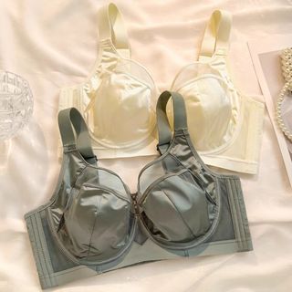 Người Nổi Tiếng Phong Cách Quần Lót Nữ Mỏng Phong Cách Thoáng Khí Vòng Thép Mềm Áo Ngực Nhận Ngực Chống Chảy xệ Kích Thước Lớn Áo Ngực Tập Hợp Lớn
