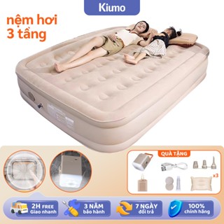 MODOFO Đệm Hơi Tự Bơm, Giường hơi đơn/đôi, Giường bơm hơi, kèm gối và bơm điện, độ dày 40cm, dùng ở nhà hoặc đi cắm trại