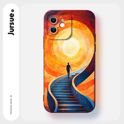 Ốp lưng JURSUE hoạt hình ngầu nam chống bẩn màu cho iPhone 17 16 15 14 13 12 11 Pro Max SE 2020 X XR XS ip 7 8 Plus kute Y5364Q