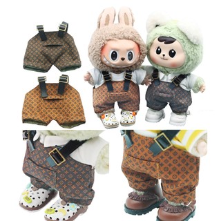 Bộ áo liền quần búp bê Labubu 15cm 17cm cho bé Ba Macaron Bunny Lila Bao-ao quần áo