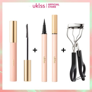 Bộ dụng cụ trang điểm mắt UKISS S12 gồm mascara+kẻ mắt dạng lỏng+kẹp bấm mi cong thời trang