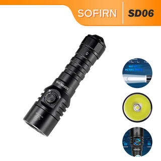 Sofirn SD06 Đèn lặn mạnh mẽ Đèn pha tầm xa 3200lumens Đèn pin dưới nước 100m