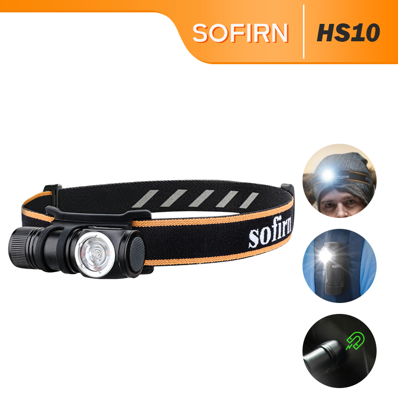 Sofirn HS10 5000K Headlmap USB C Sạc Mini 16340 Đèn Pha, 1100lm Siêu Sáng LH351D 90CRI Góc Đèn Pin N