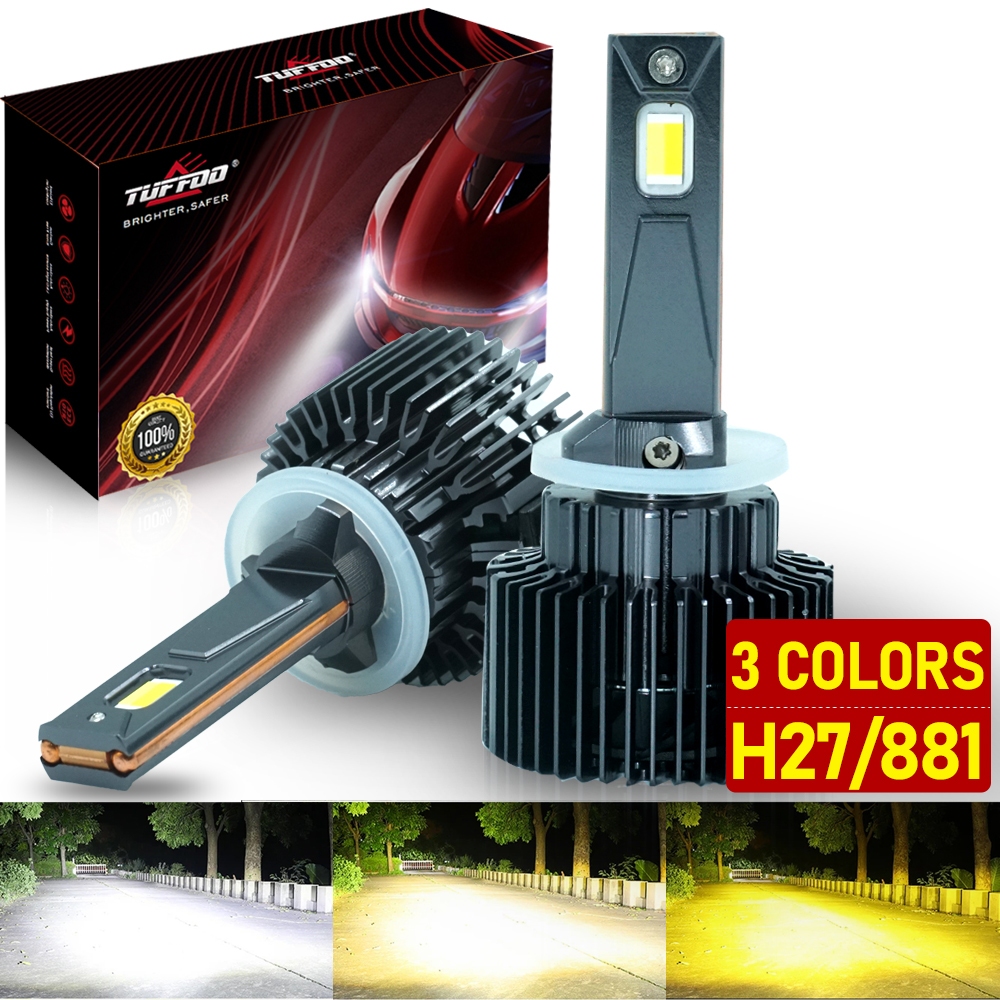 Tuffoo 2 Chiếc 3 Màu H27 / 881 Bóng Đèn LED Sương Mù Ô Tô 90W 20000LM - 6000K / 3000K / 4300K DC12V