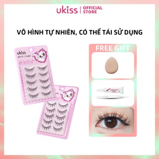 Ukiss Set 5 Cặp Lông Mi Giả Có Thể Tái Sử Dụng Kèm Nhíp Gắp Và Keo Dán Tiện Lợi