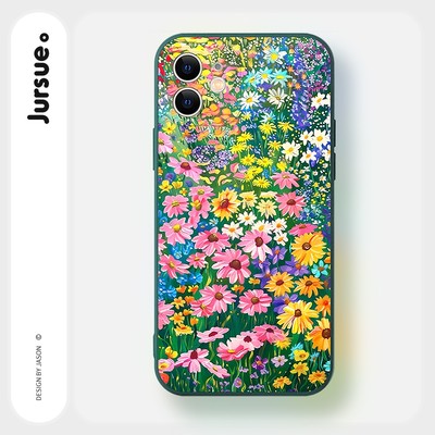 Ốp lưng JURSUE vintage dễ thương đẹp hoa cho iPhone 17 16 15 14 13 12 11 Pro Max SE 2020 X XR XS ip 8 7 Plus kute Y5376Q