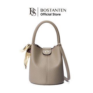Bostanten Túi xách đeo chéo nữ Túi xách thời trang họa tiết đơn giản Pu Bucket