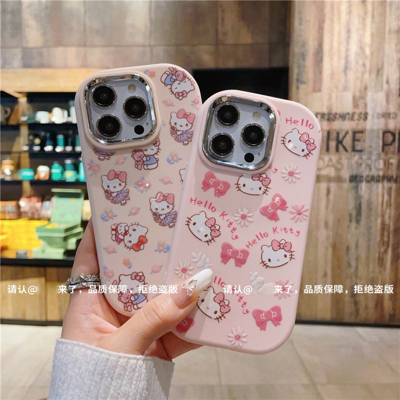 Dành cho iphone 13 PRO 14 15 plus 15 PRO MAX 7P8P iphone X XR XSMAX Họa tiết Hello Kitty rất dễ thươ