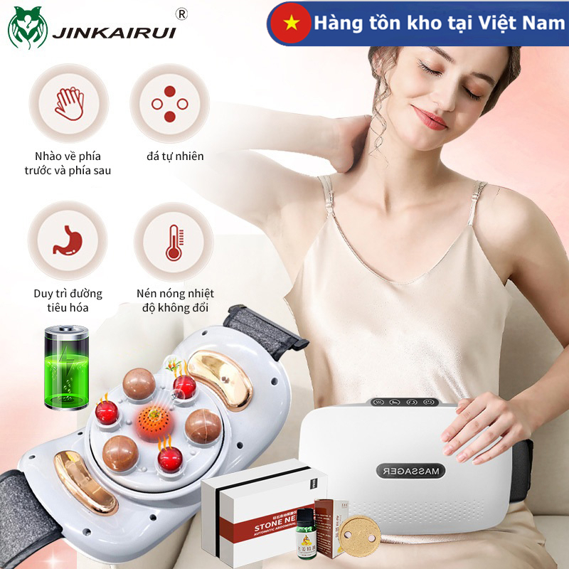 Jinkairui Máy Massage Bụng Máy Mát Xa Bụng Đá Không Dây Kim Làm Nóng Hồng Ngoại Làm Sạch Ruột Nuôi Dưỡng Bụng Chăm Sóc Sức Khỏe