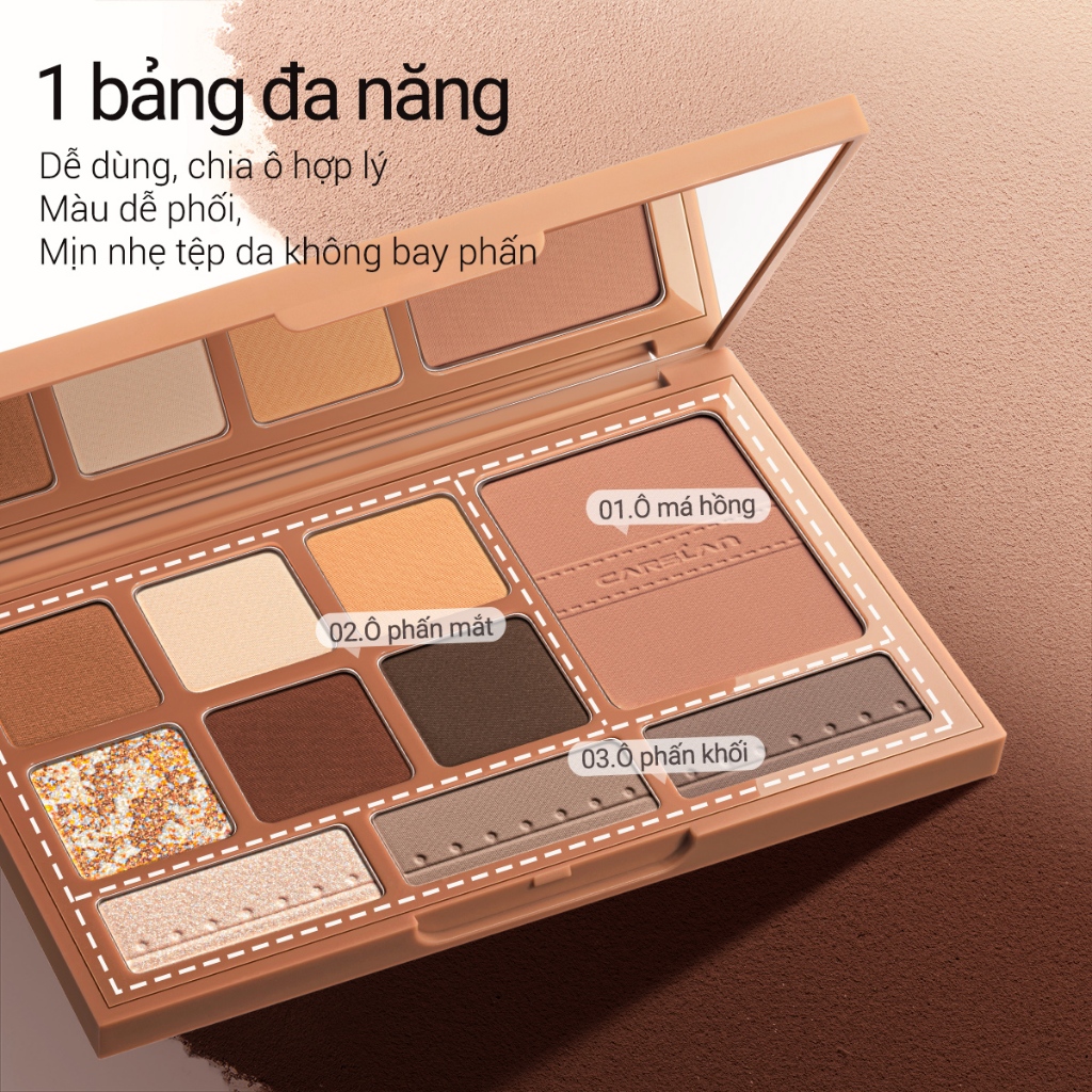 Bảng Phấn Mắt Carslan 10 Màu Trang Điểm Đa Chức Năng Phấn Má Hồng Phấn Bắt Sáng Tạo Khối Người mới bắt đầu phải mua 12g | BigBuy360 - bigbuy360.vn