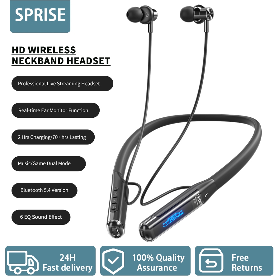 Tai nghe không dây SPRSE BT125 Tai nghe Bluetooth Tai nghe HiFi ENC có Mic / Đèn LED thể thao Chạy trò chơi Tai nghe nhạc