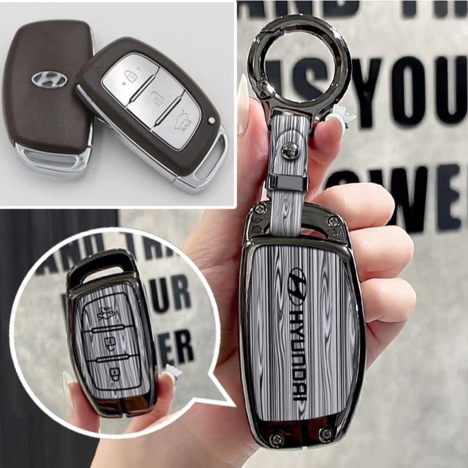 3 nút Vỏ Bảo Vệ Chìa Khóa Xe Hơi Hyundai Elantra HB20 I10 I20 I30 IX25 IX35 IX45 TUCSON Ốp chìa khoá sang trọng dành cho xe Hyundai Tucson 2018-2021, i10, i20, Elantra
