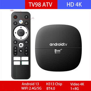 Tv98 Android 13 TV Box 2.4G / 5G WiFi 4K 16 + 256GB BT4.0 Android Box có điều khiển từ xa bằng giọng nói