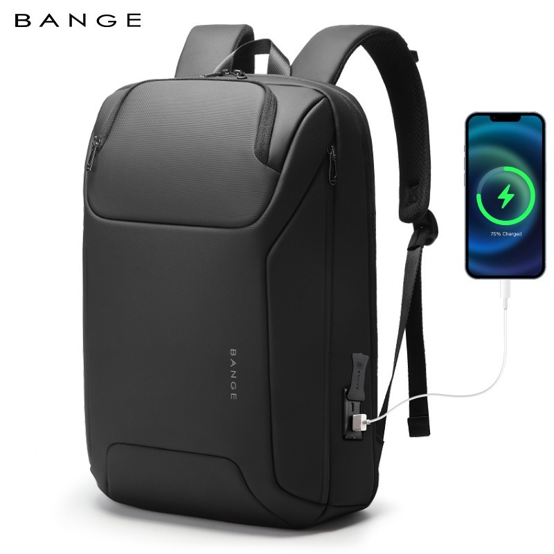 Bange Nam Kinh Doanh Ba Lô 16 inch Laptop Ba Lô Người Làm Việc Túi Unisex Đen Du Lịch Nam Ba Lô Mochila Chống Thấm Nước
