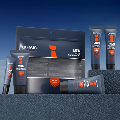 Bộ chăm sóc da mặt QUIYUM dành cho nam 5 chiếc Bộ dưỡng ẩm sâu Trẻ hóa và làm mới da Làm mịn da Kiểm soát dầu Dưỡng ẩm cho nam giới