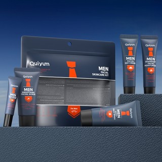  Bộ chăm sóc da mặt QUIYUM dành cho nam 5 chiếc Bộ dưỡng ẩm sâu Trẻ hóa và làm mới da Làm mịn da Kiểm soát dầu Dưỡng ẩm cho nam giới 