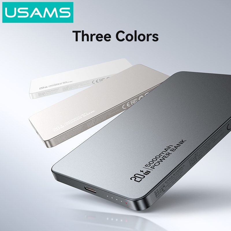 USAMS Wireless Power Bank 5000 / 10000mAh Sạc từ tính không dây Sạc nhanh USB-C Đầu vào / Ra cho iP17 16 15 14 13 12 Series | BigBuy360 - bigbuy360.vn