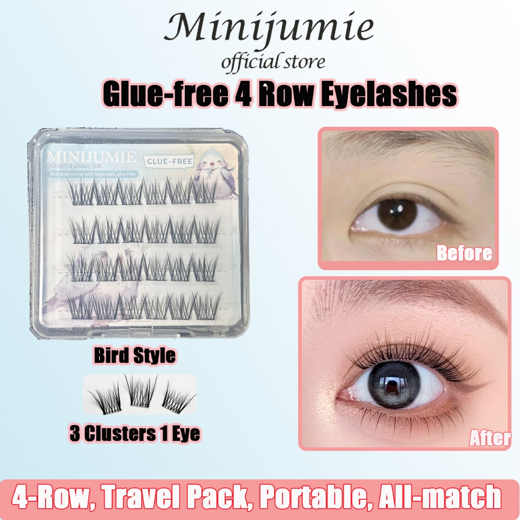 Lông mi giả không cần keo Minijumie, Lựa chọn đầu tiên cho người mới bắt đầu(Bộ dùng thử mẫu)