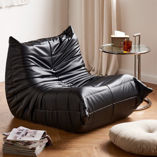 Ghế lười togo Sofa Da Lười Đen Đơn Tatami sofa phòng khách ghế decor phòng ngủ ghế sofa giường sofa tối giản ghế nằm thư giãn ghế sofa mini  ghế togo đôi ghế đọc sách  bean bag sofa vintage